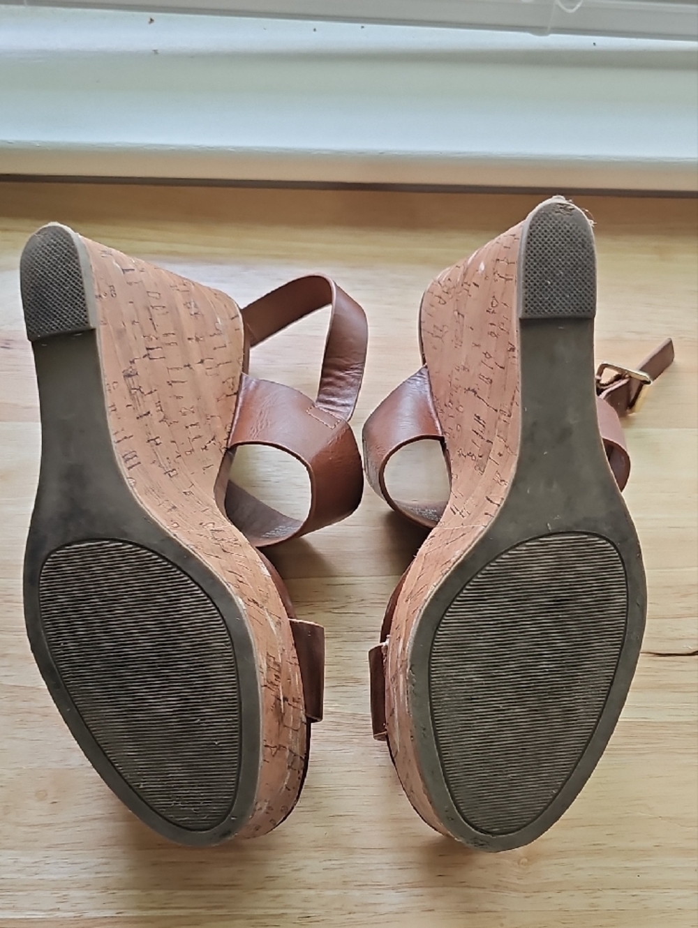 Madden Girl Brown Double-Strap Ankle Buckle Sandals - Picture 5 of 6